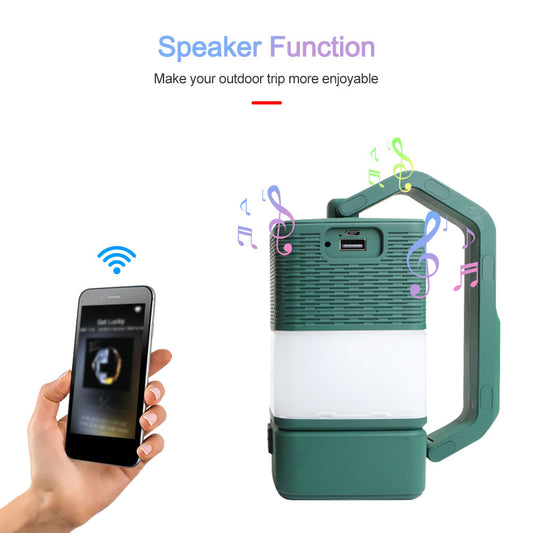 USB-LED-Camping-Nachtlicht, Tragbarer Lautsprecher mit Bluetooth-Funktion