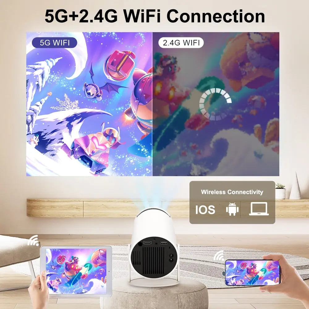 HY300 Mini Projektor 4K Android 11 WIFI6 BT5.0