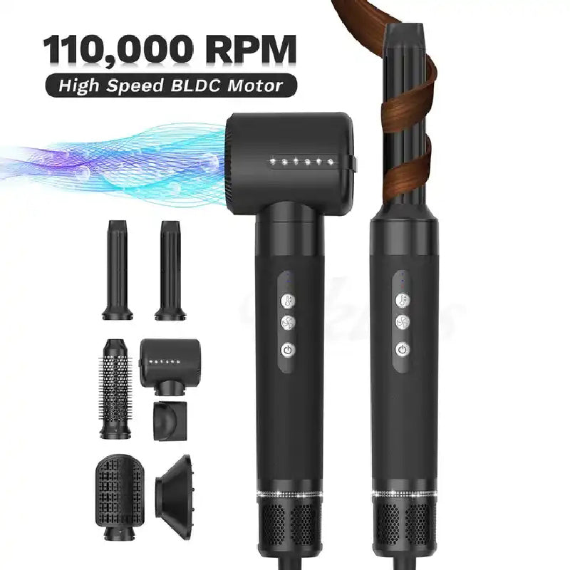 Professioneller Haartrockner 7 in 1 Haarstyling-Tools Komplettes Styling-Set