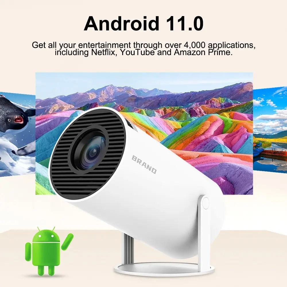 HY300 Mini Projektor 4K Android 11 WIFI6 BT5.0