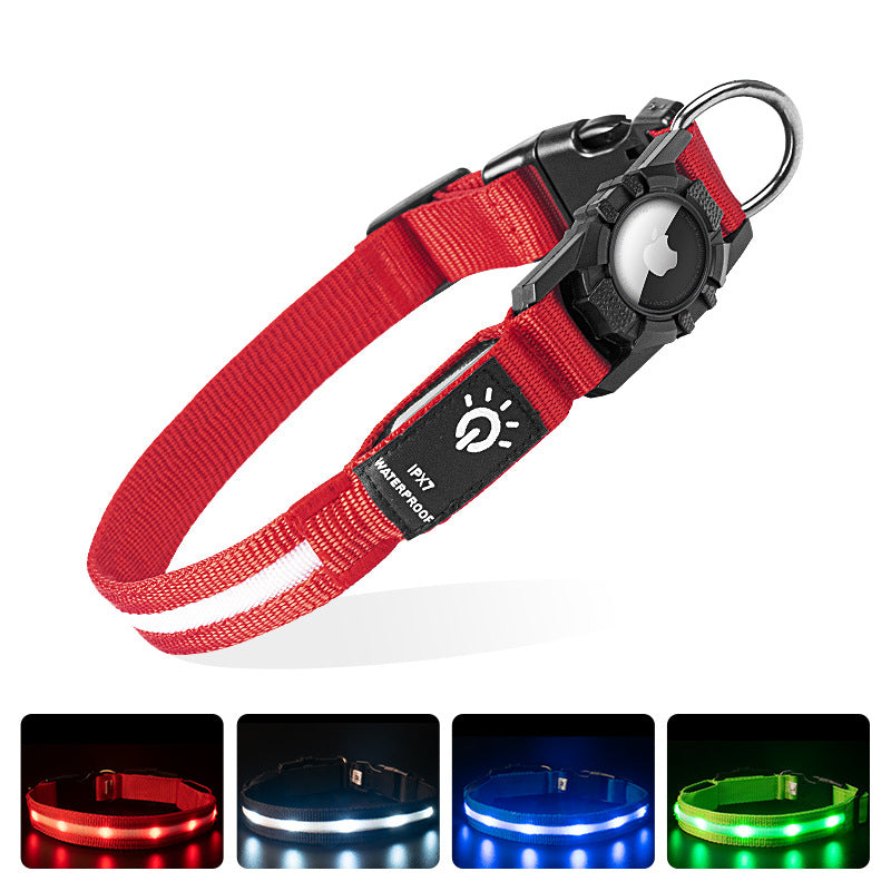 LED-Hundehalsband mit AirTag-Halter