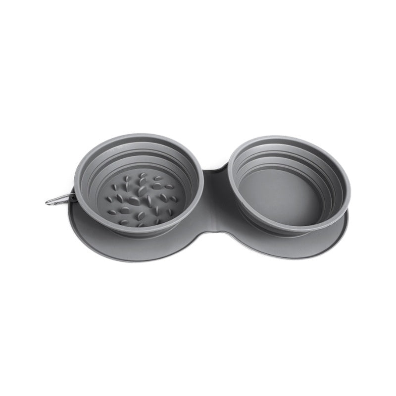 Faltbarer Futter- und Getränkenapf aus Silikon