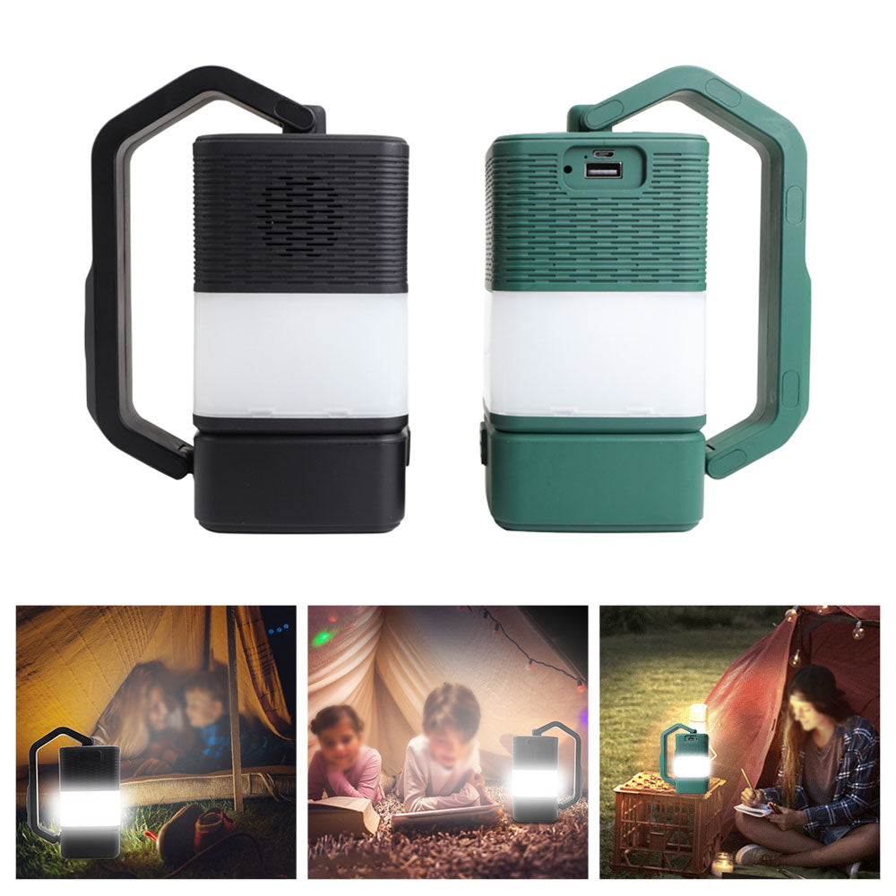 USB-LED-Camping-Nachtlicht, Tragbarer Lautsprecher mit Bluetooth-Funktion